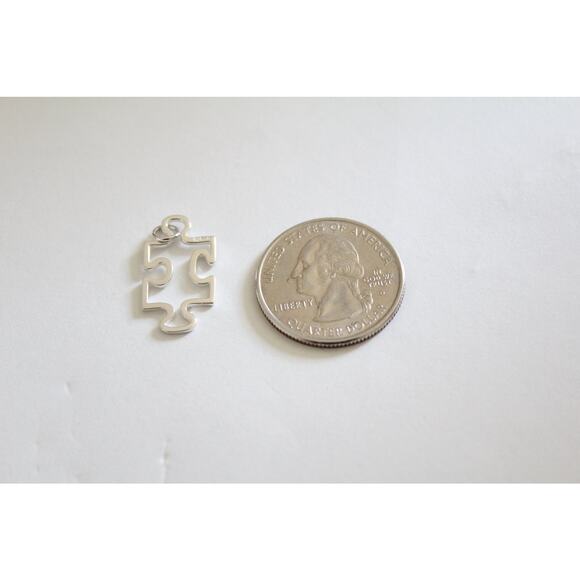 Sterling Silver Autism Awareness Puzzle Piece Charm, Autism Awareness Charm - Picture 4 of 4